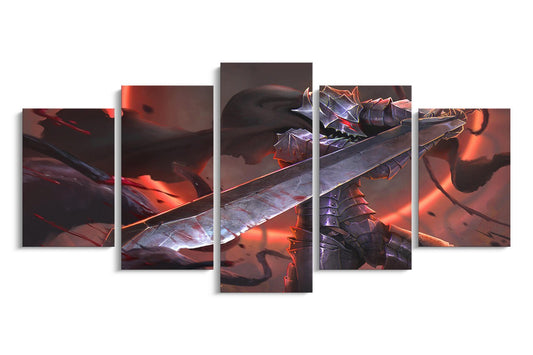 5 Piece Berserk Wall Art Canvas