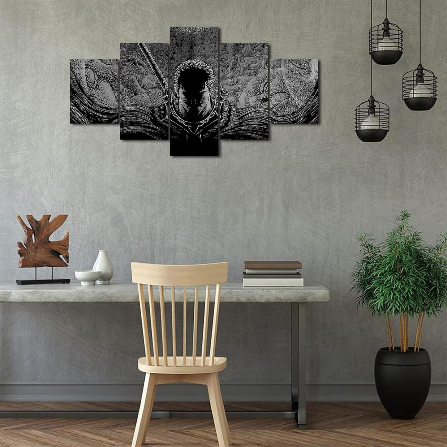 5 Piece Berserk Wall Art Canvas