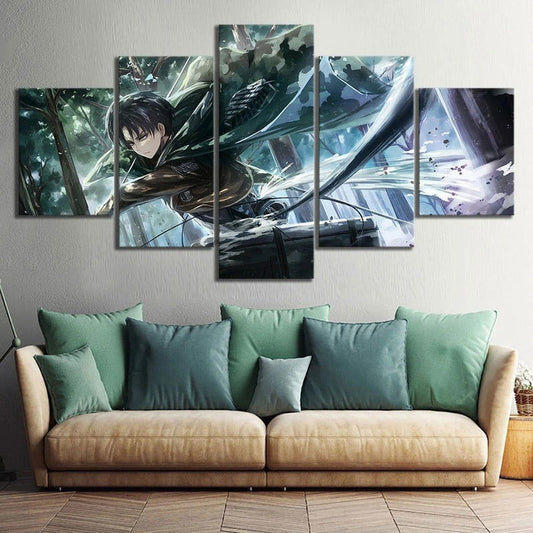 5 Piece Attack on Titan Wall Art Canvas