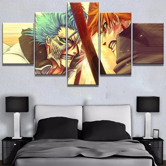 5 Pieces Bleach Wall Art Canvas