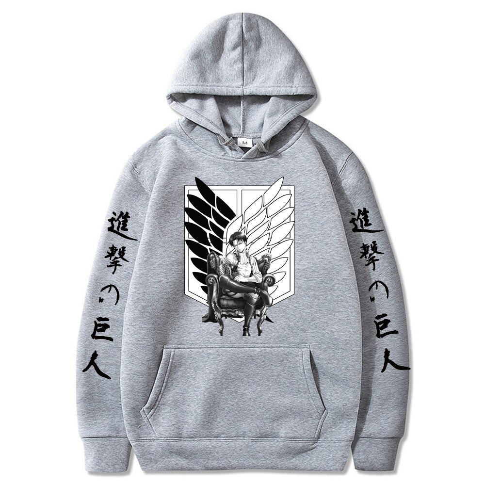 Attack on Titan Printed Long Sleeve Hoodie