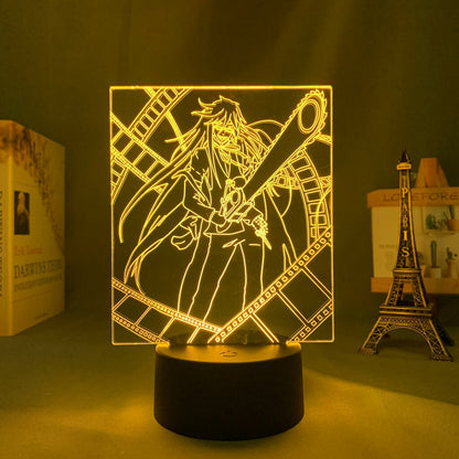 Black Butler Led Light Grell Sutcliff 3D Lamp