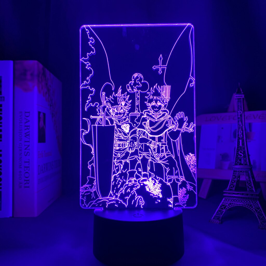 Black Clover Yuno and Asta 3D Lamp