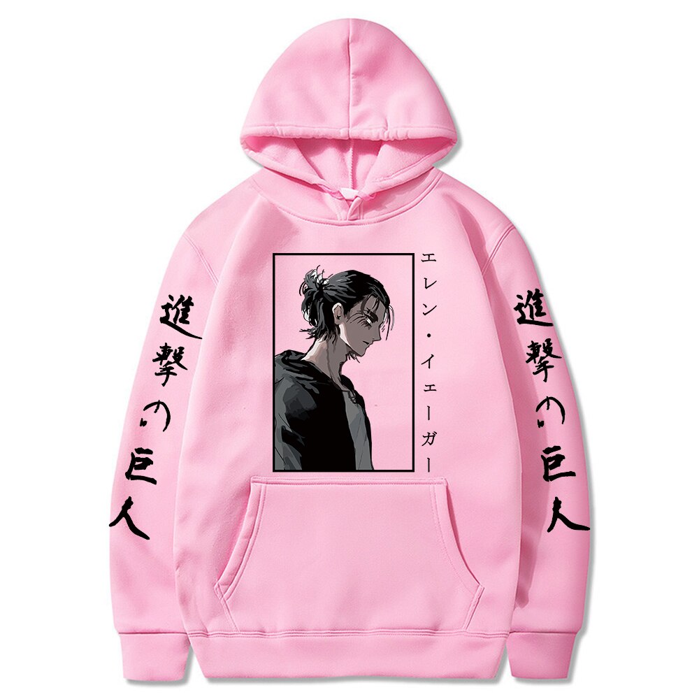 Attack on Titan Printed Long Sleeve Eren Yeager Hoodie