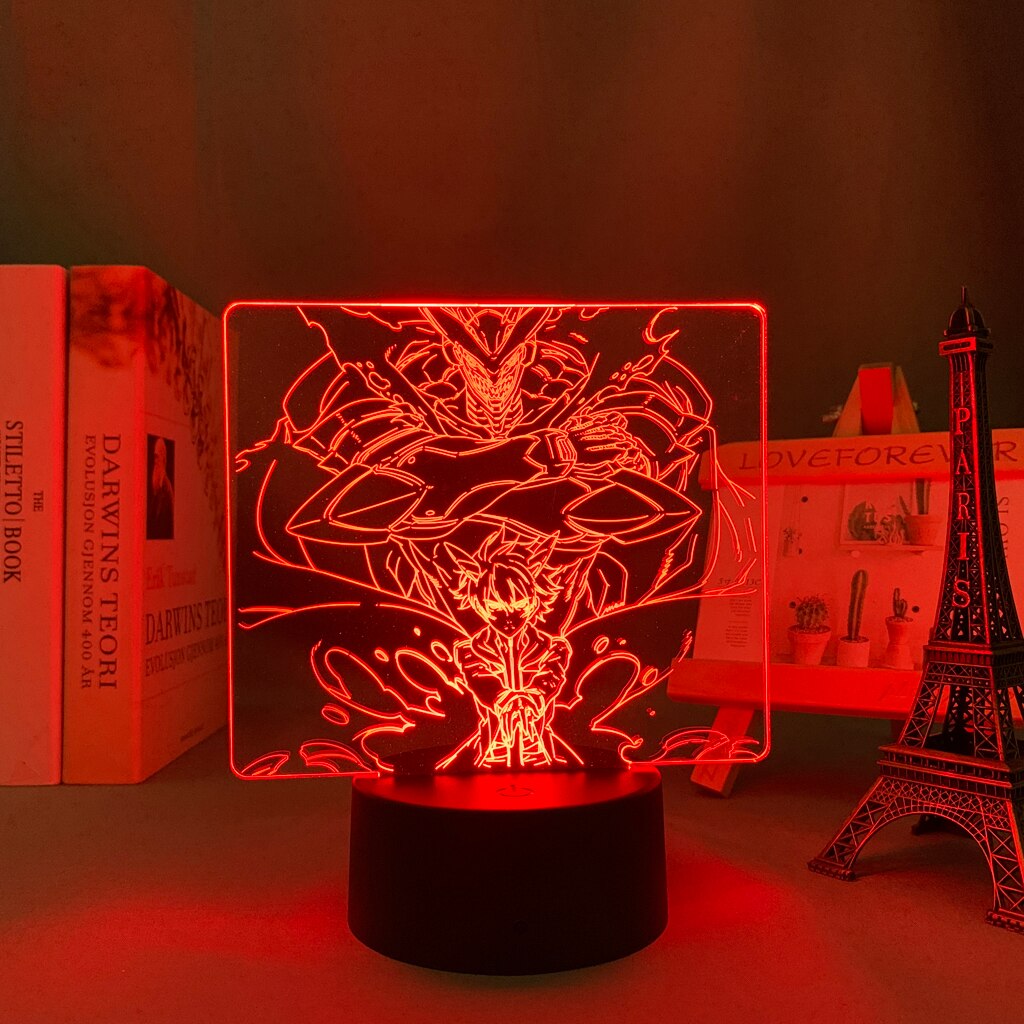 Akame Ga Kill Tatsumi and Incursio 3D Lamp