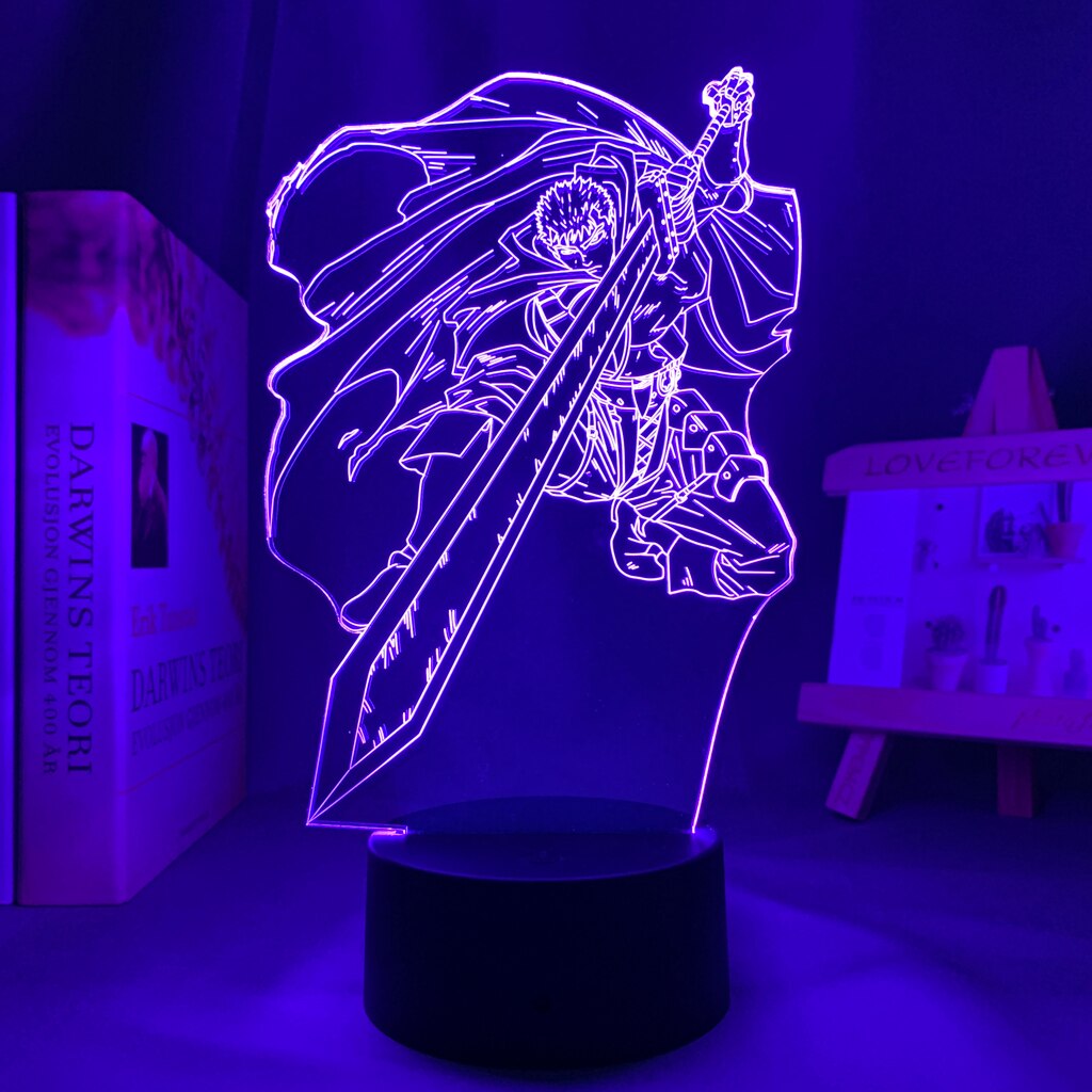 Berserk Guts Figure 3D Lamp