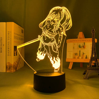 Fairy Tail Erza Scarlet 3D Lamp