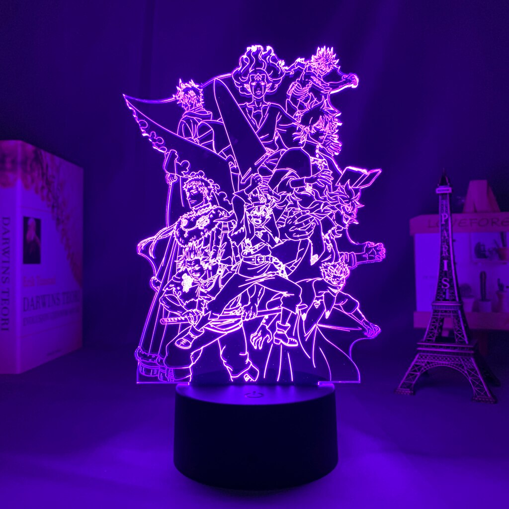 Black Clover Group 3D Lamp