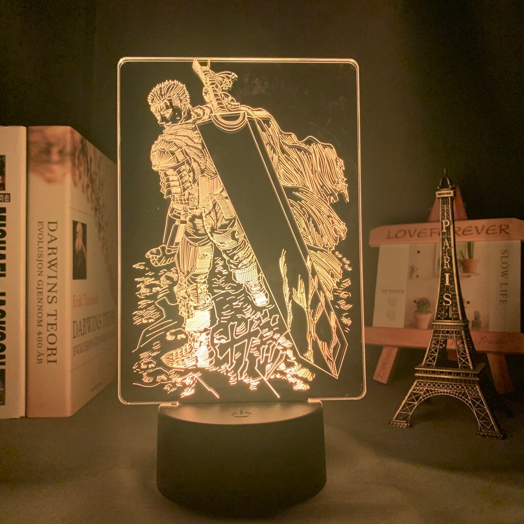 Berserk Guts 3D Lamp