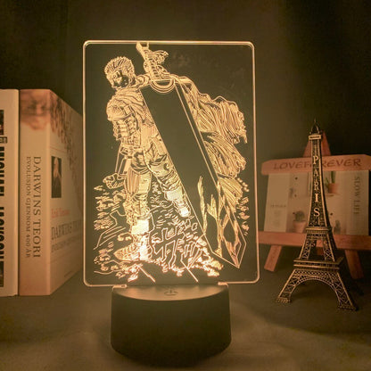 Berserk Guts 3D Lamp