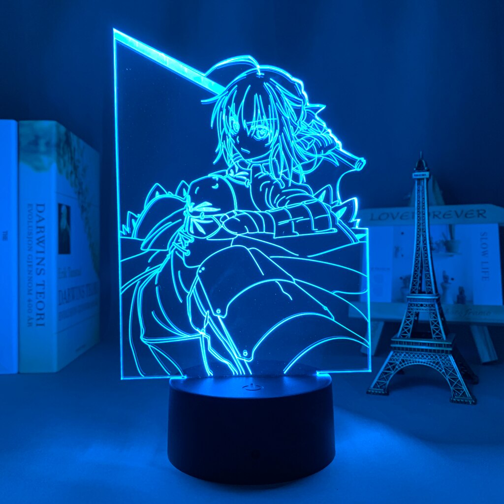 Fate Stay Night Saber 3D Lamp