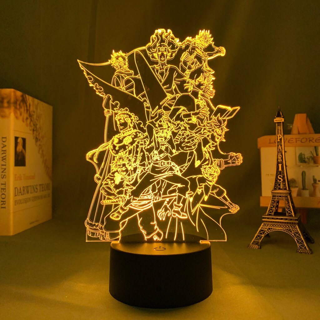 Black Clover Group 3D Lamp