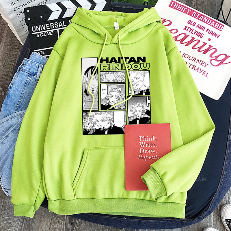 Tokyo Revengers Kawaii Rindou Haitani Five Forms Of Daily Life Manga Hoodies