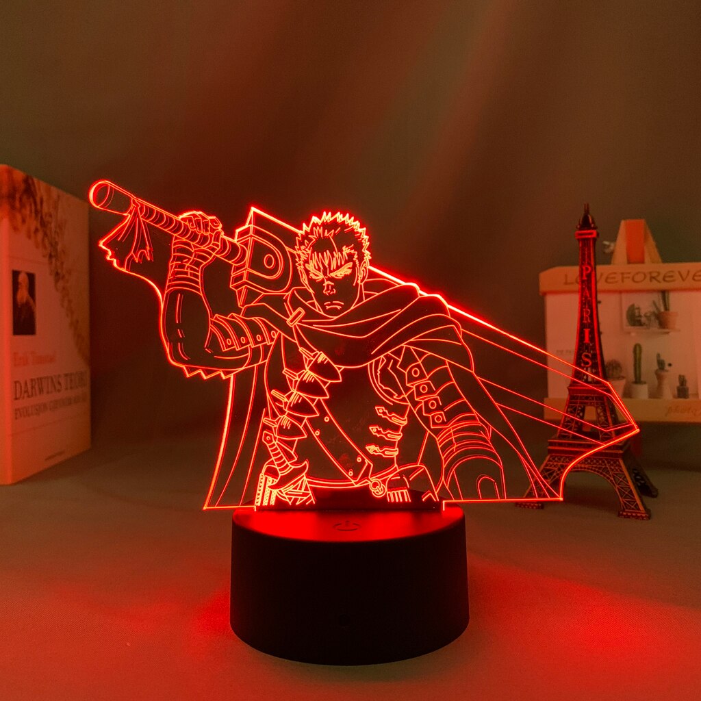 Anime Led Light Berserk Guts 3D Lamp