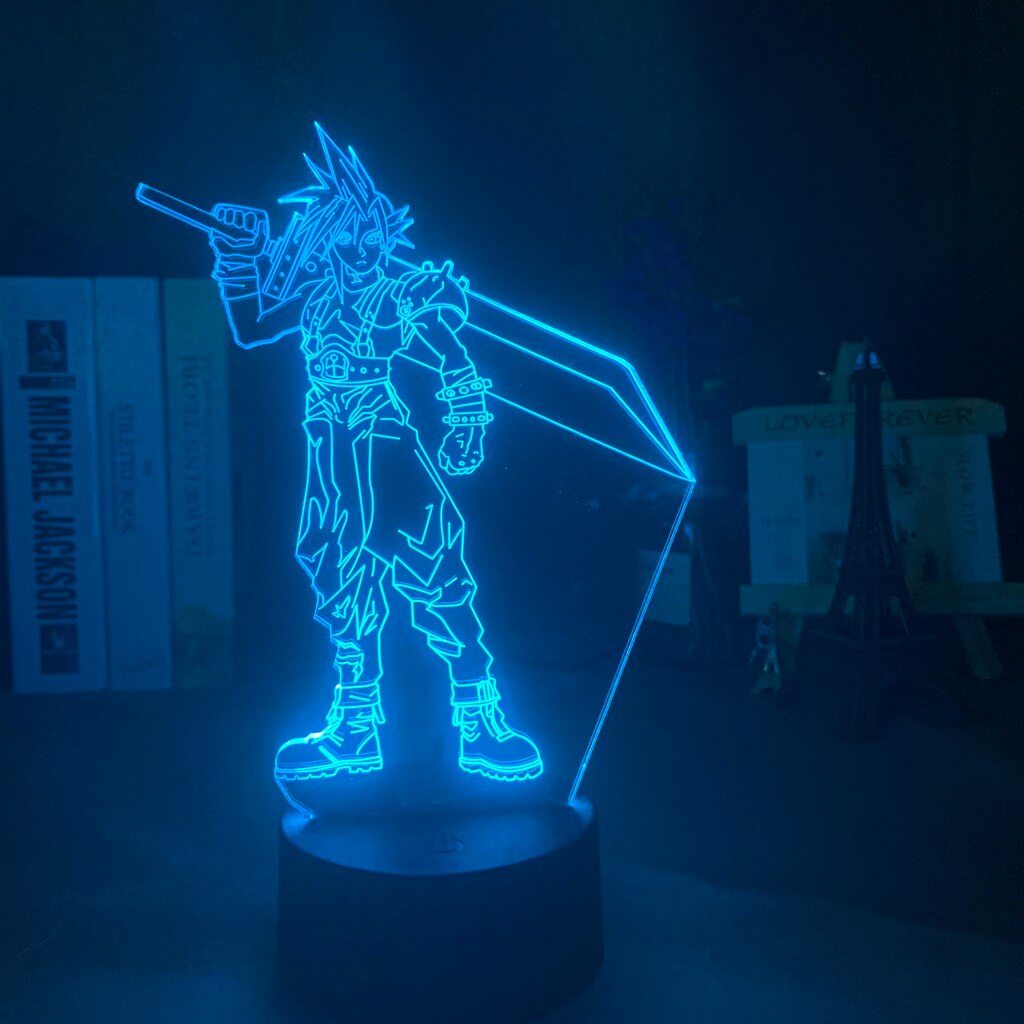 Cloud Strife Final Fantasy 3D Lamp