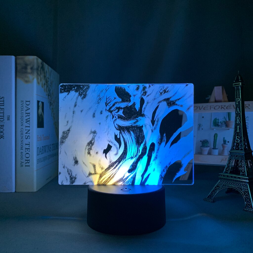 Dual Color Bleach Genryusai Shigekuni Yamamoto 3D Lamp