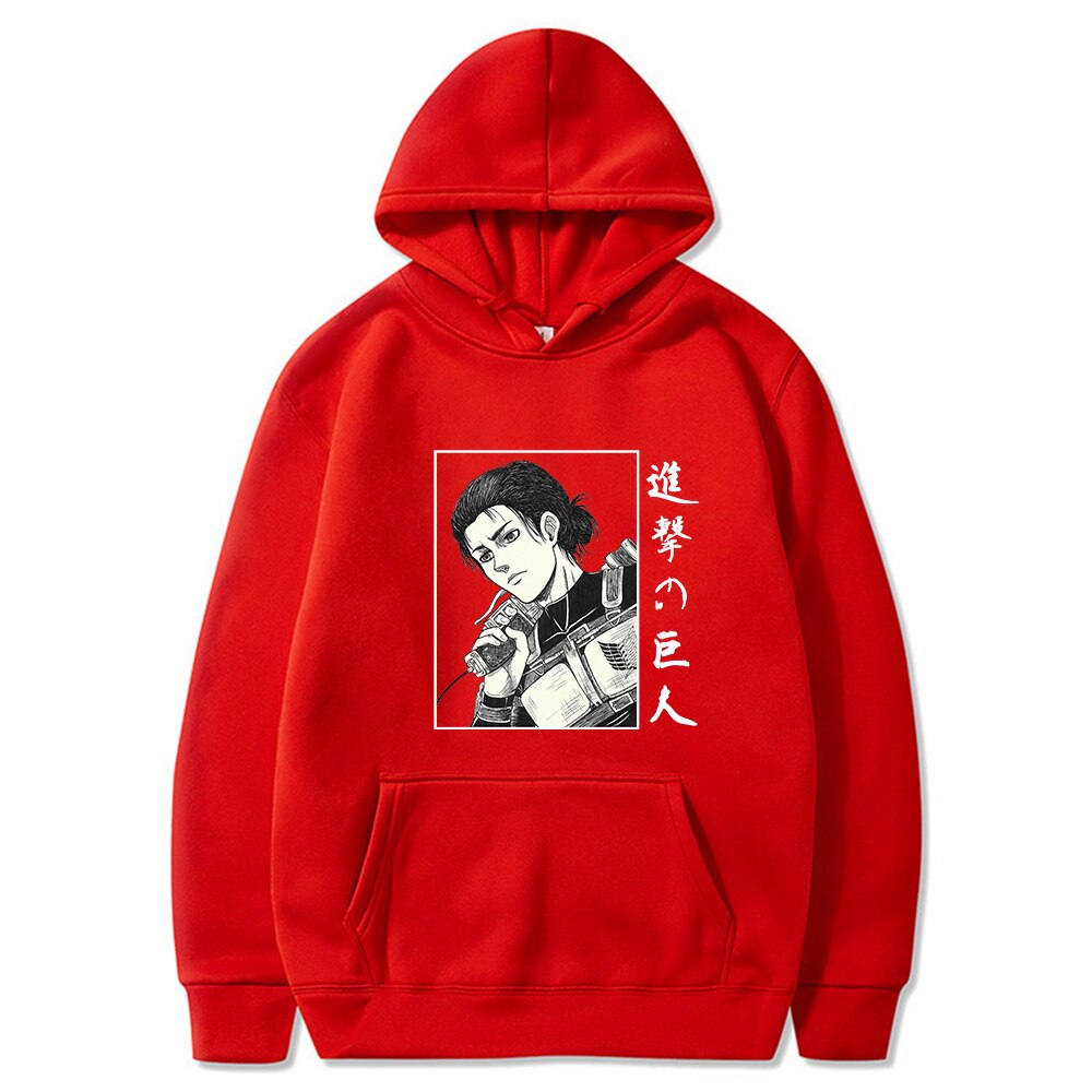 Anime Attack On Titan Eren Yeager Print Hoodies