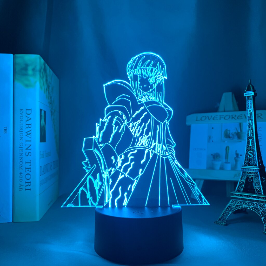 Fate Stay Night Saber 3D Lamp