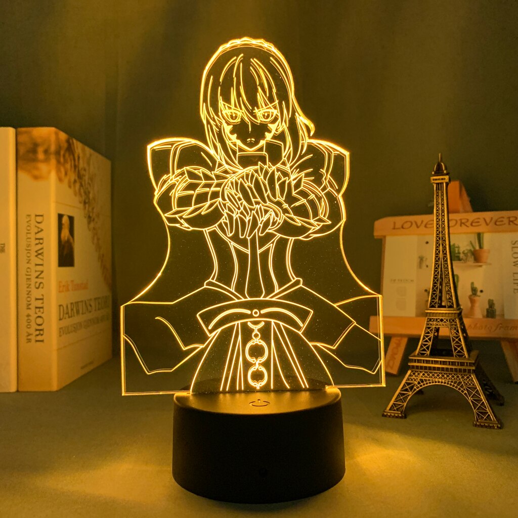 Fate Stay Night Saber 3D Lamp