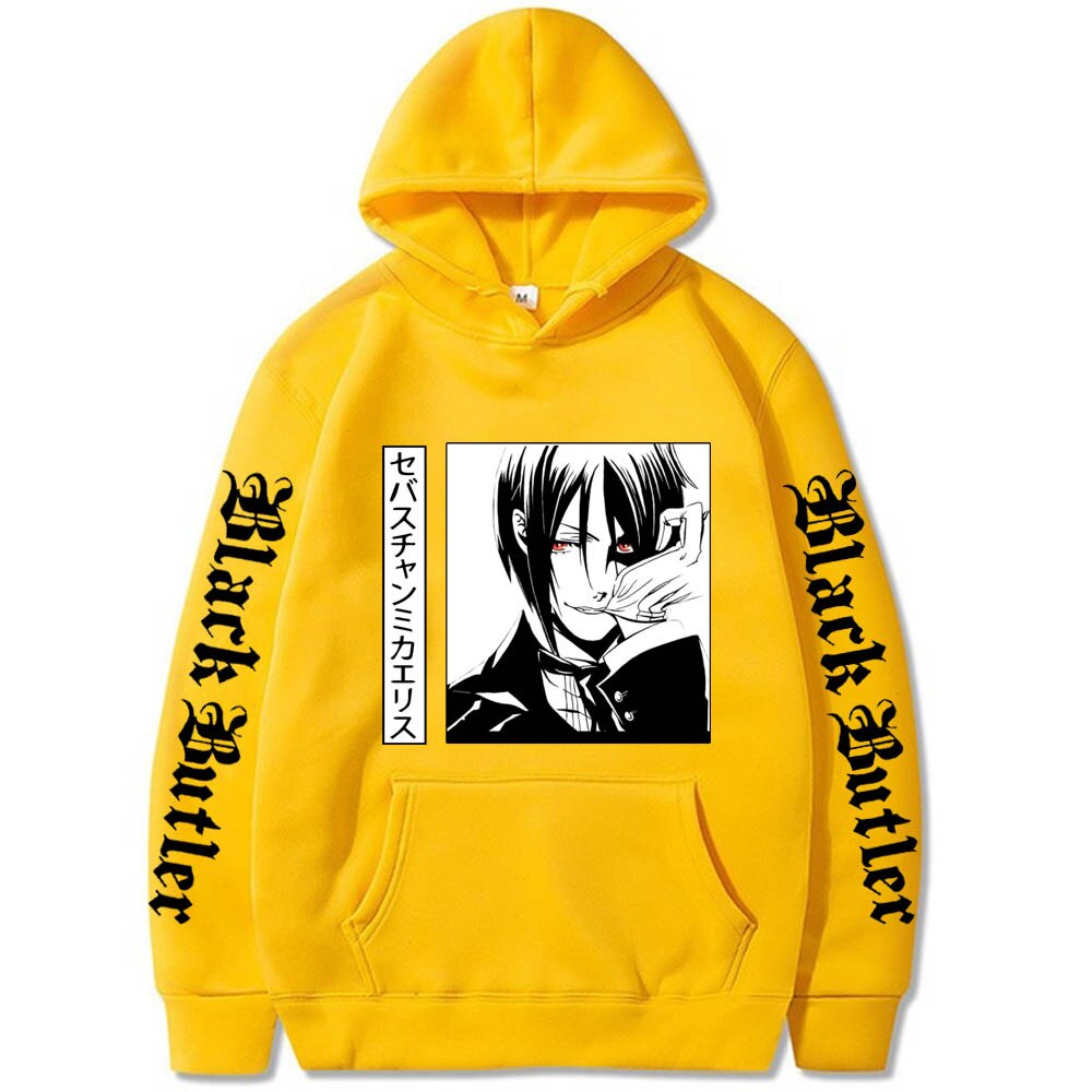 Black Butler Print Men Hoodies