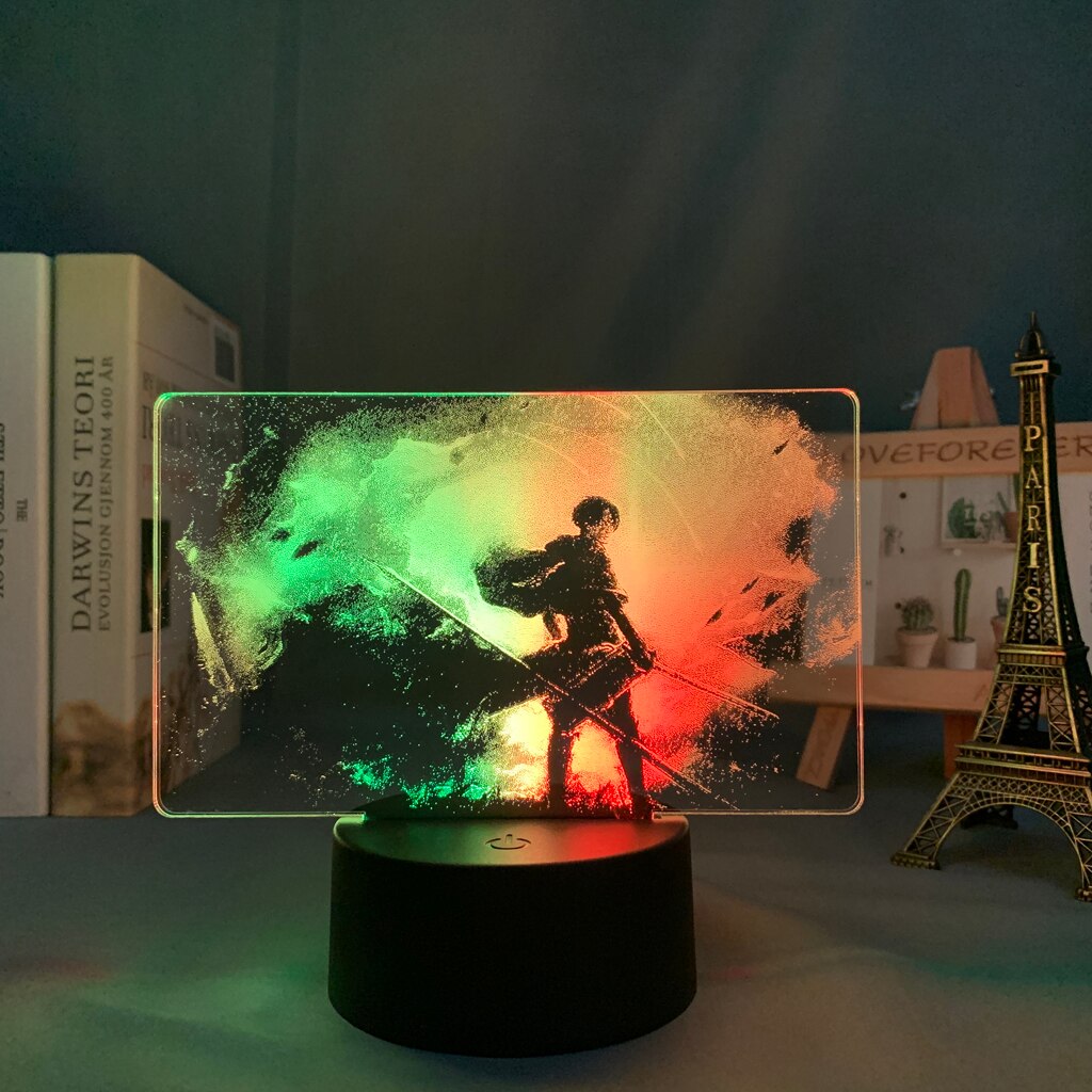 Two Tone Attack on Titan 3D Lamp