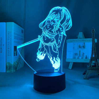 Fairy Tail Erza Scarlet 3D Lamp