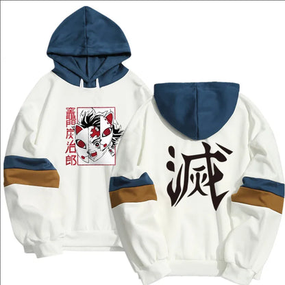 Demon Slayer Tanjiro Splicing Double Color Hoodies