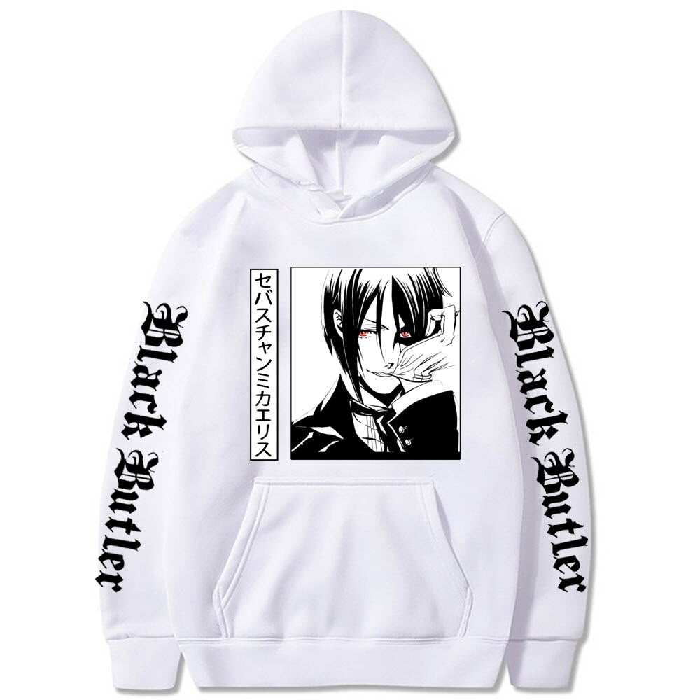 Black Butler Print Men Hoodies