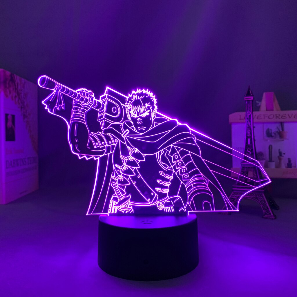 Anime Led Light Berserk Guts 3D Lamp