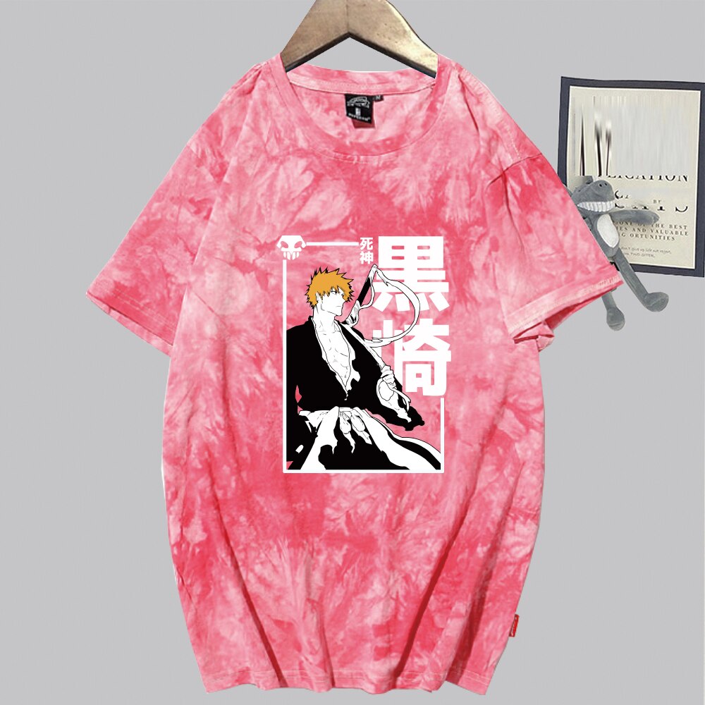 Bleach Round Neck Tie Dye Print T-shirt