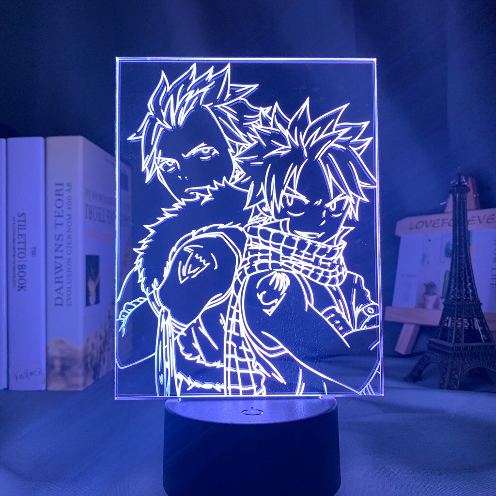 Fairy Tail Natsu Dragneel and Erza Scarlet Hug 3D Lamp