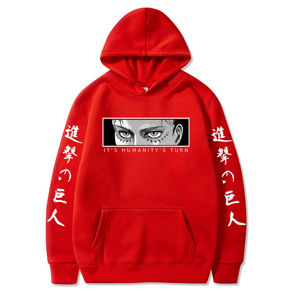 Attack on Titan Eyes Printed Long Sleeves Hoodies