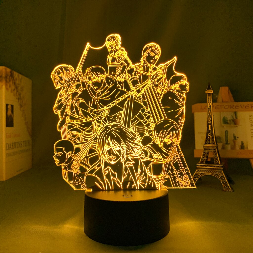 Attack on Titan Group 3D Lamp