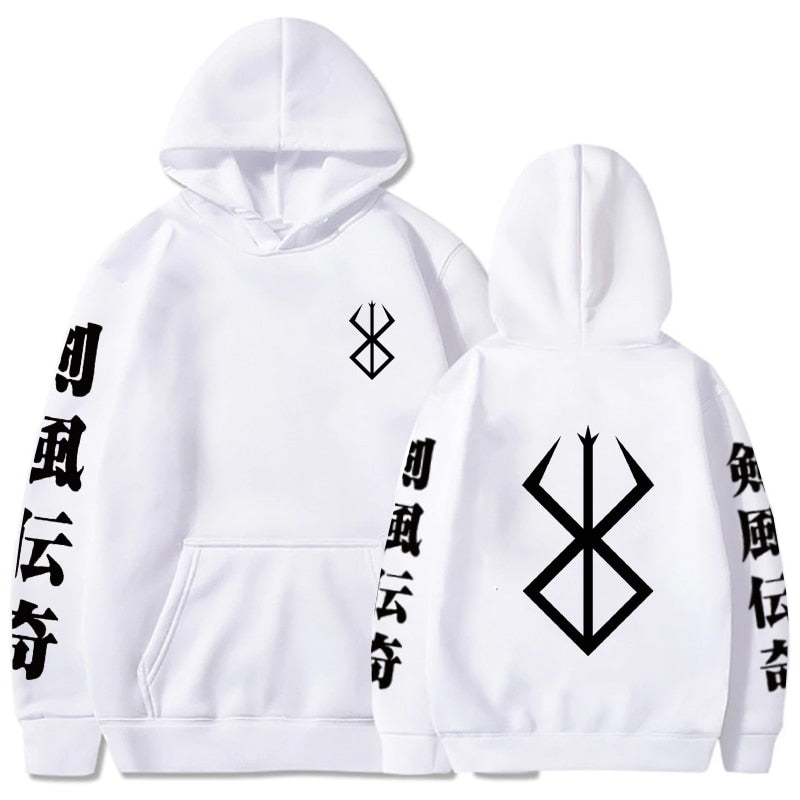 Berserk Logo Hip Hop Long Sleeve Hoodie