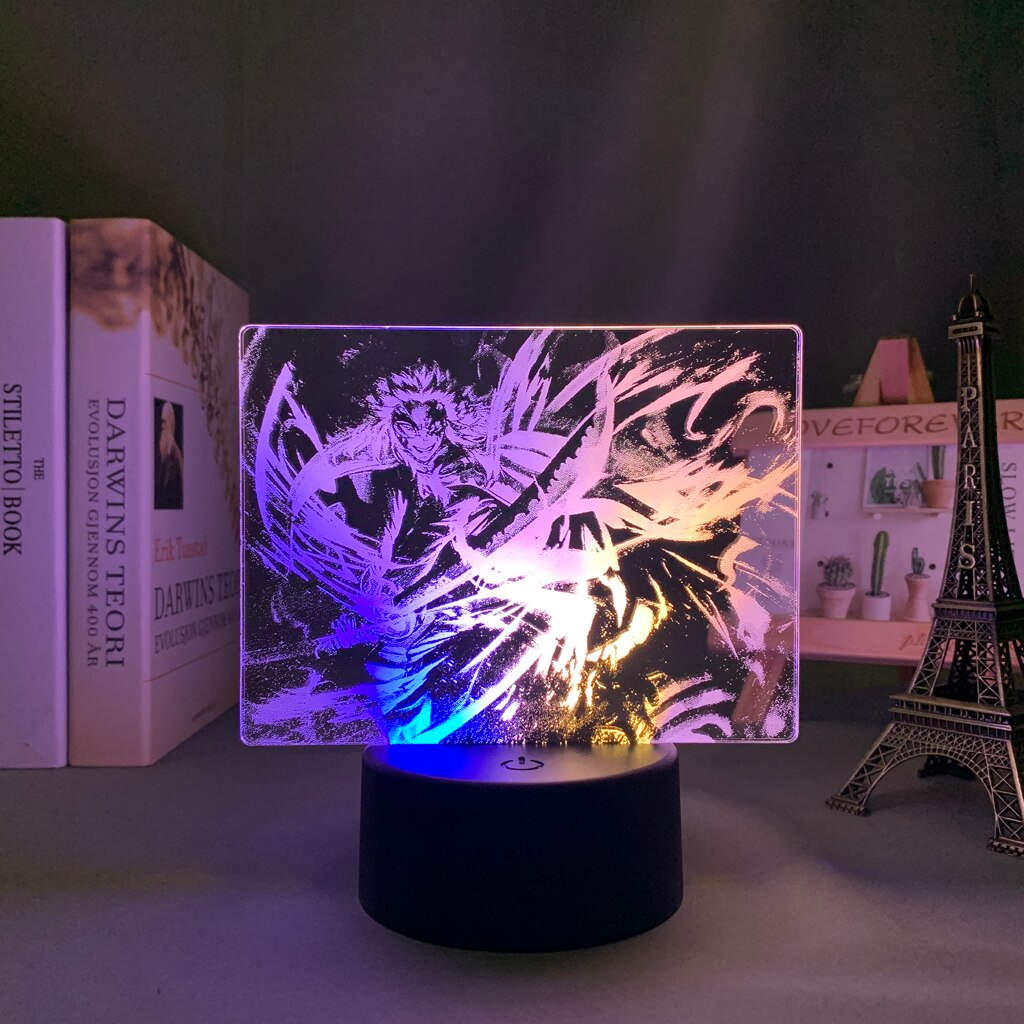 Dual Color Demon Slayer Kyojuro Rengoku 3D Lamp