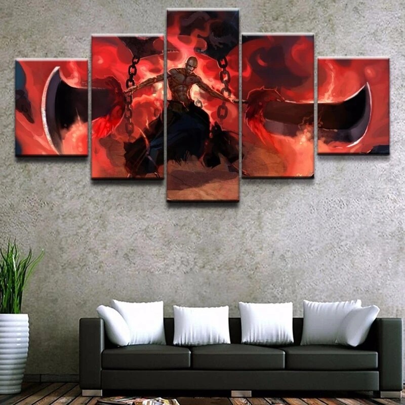 5 Pieces Bleach Wall Art Canvas