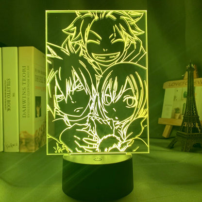 Fairy Tail Natsu Dragneel and Erza Scarlet Hug 3D Lamp