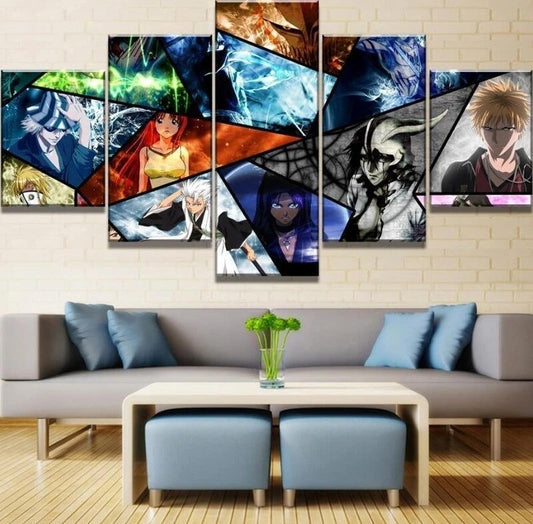 5 Pieces Bleach Wall Art Canvas