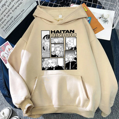 Tokyo Revengers Kawaii Rindou Haitani Five Forms Of Daily Life Manga Hoodies