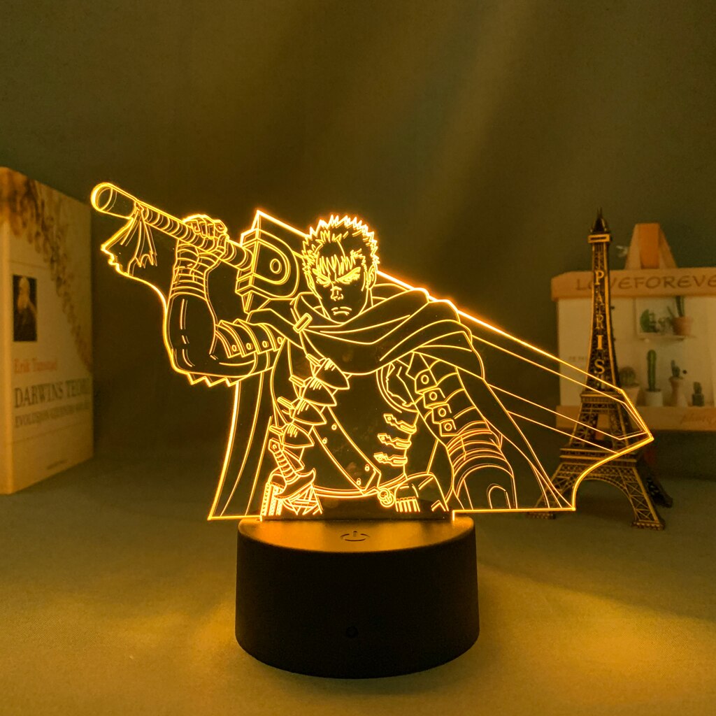 Anime Led Light Berserk Guts 3D Lamp