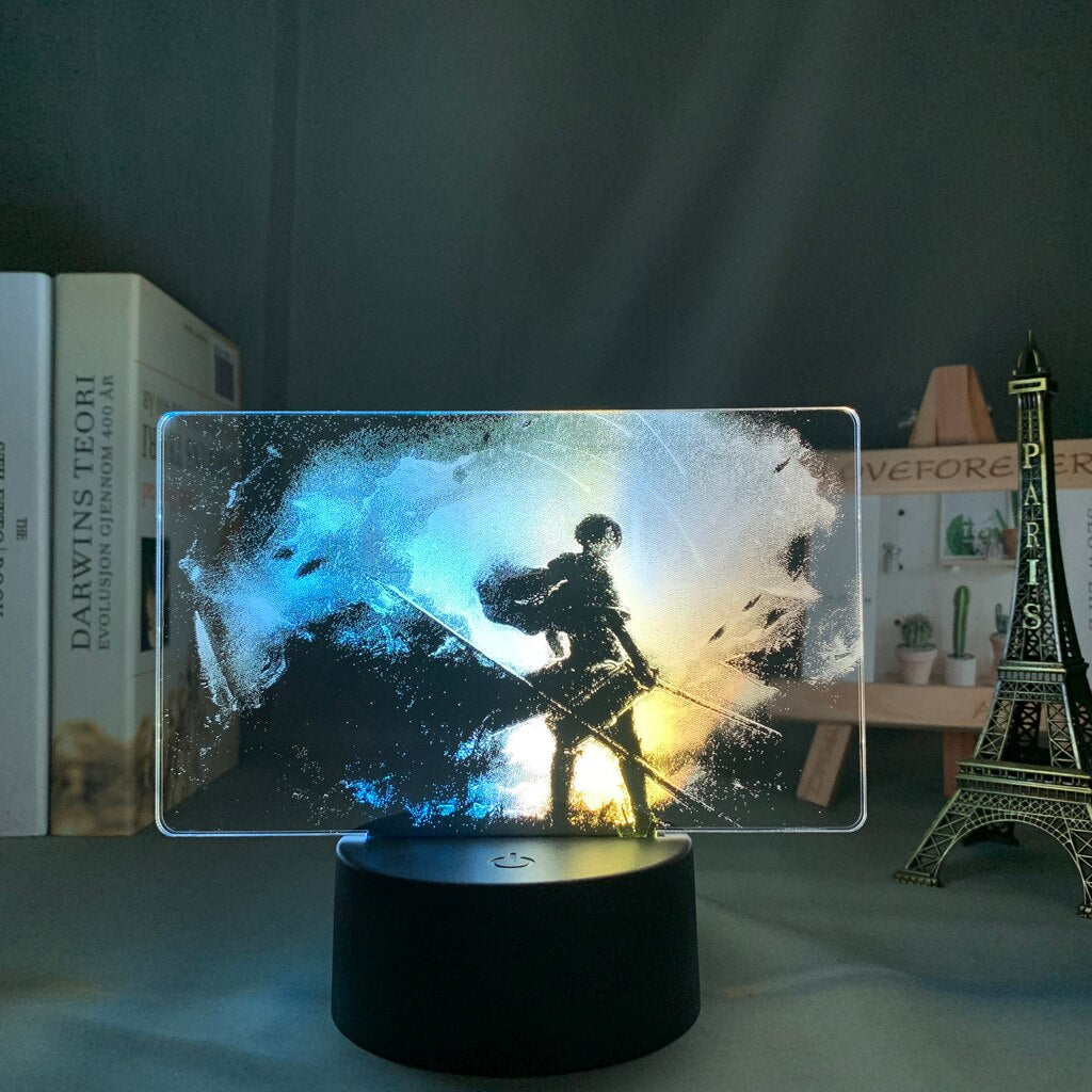 Two Tone Attack on Titan 3D Lamp