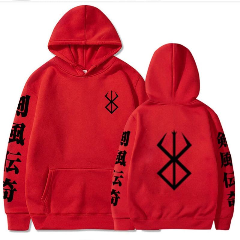 Berserk Logo Hip Hop Long Sleeve Hoodie