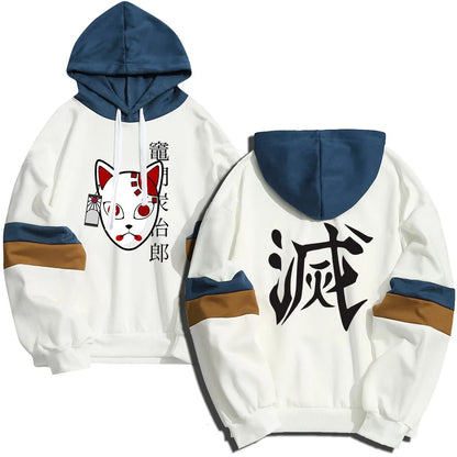 Demon Slayer Tanjiro Splicing Double Color Hoodies