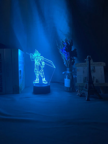 Cloud Strife Final Fantasy 3D Lamp