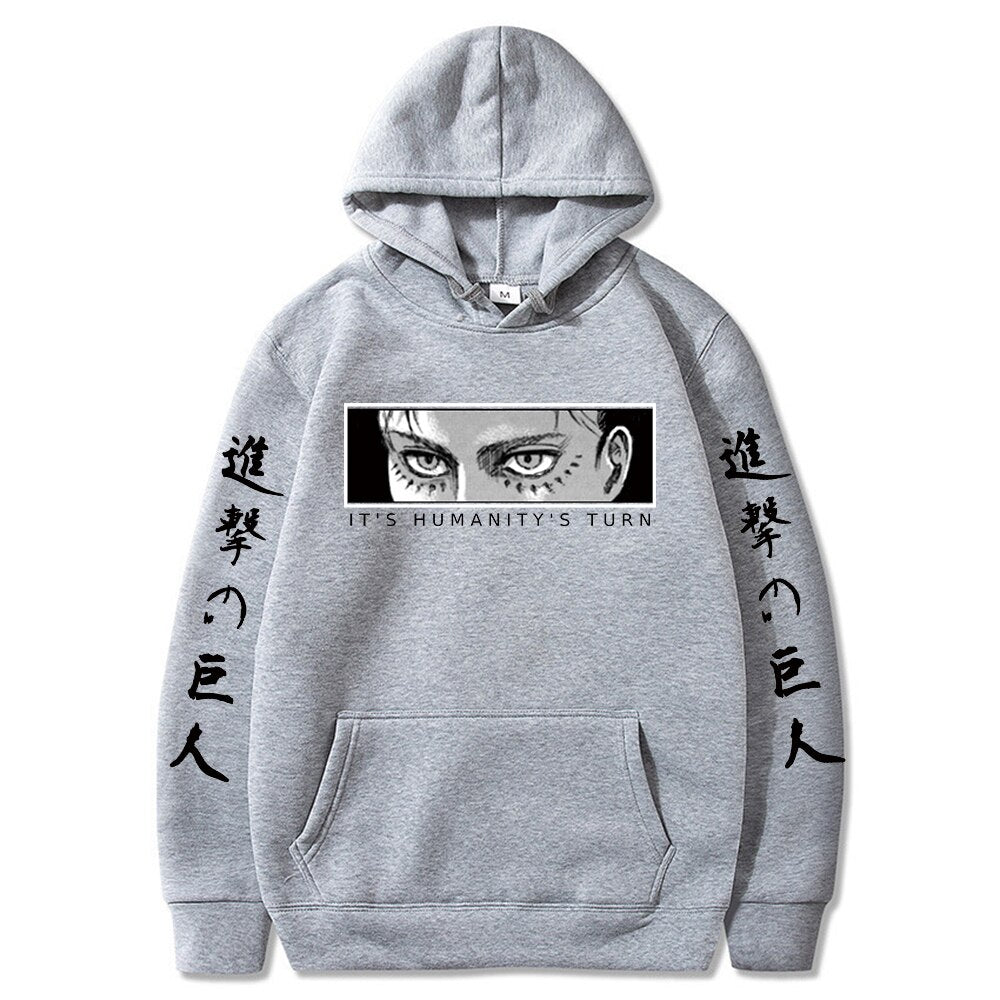 Attack on Titan Eyes Printed Long Sleeves Hoodies