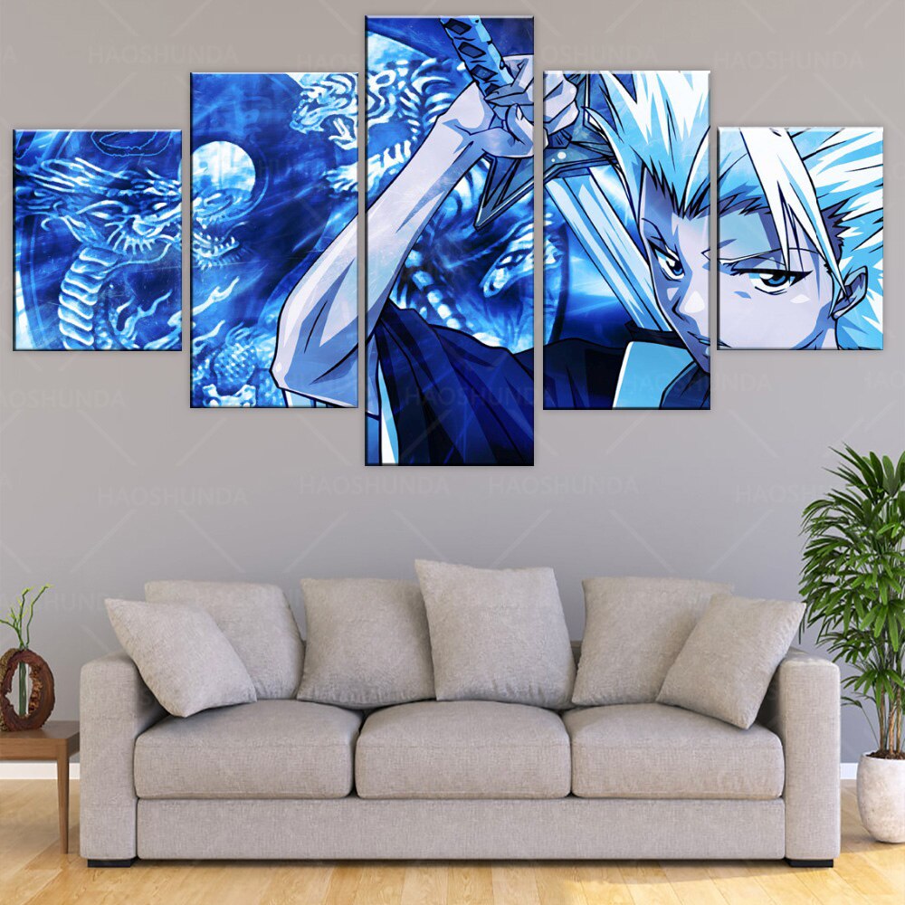 5 Pieces Bleach Wall Art Canvas