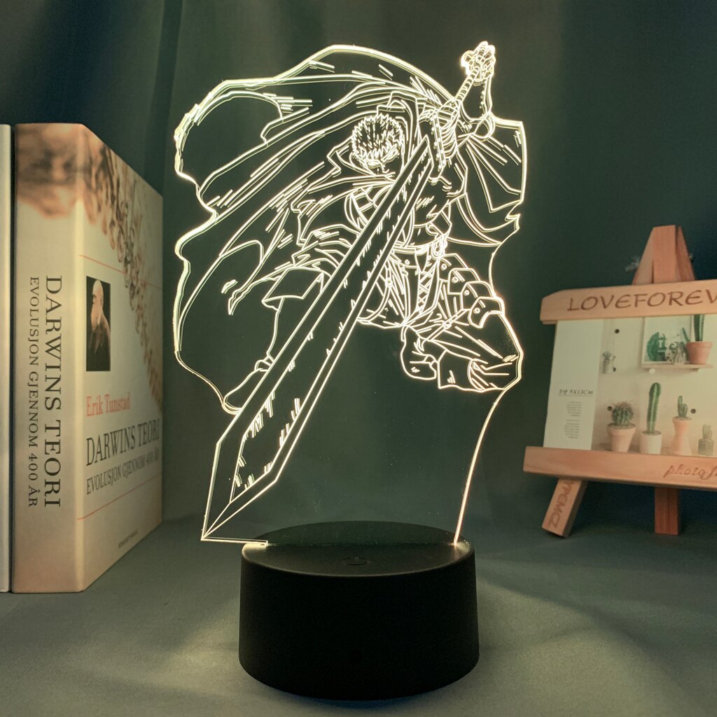 Berserk Guts Figure 3D Lamp