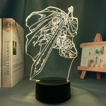 Berserk Guts Figure 3D Lamp