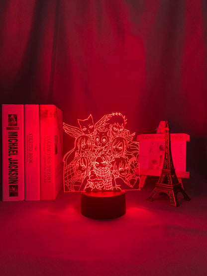 Fairy Tail Group 3D Lamp