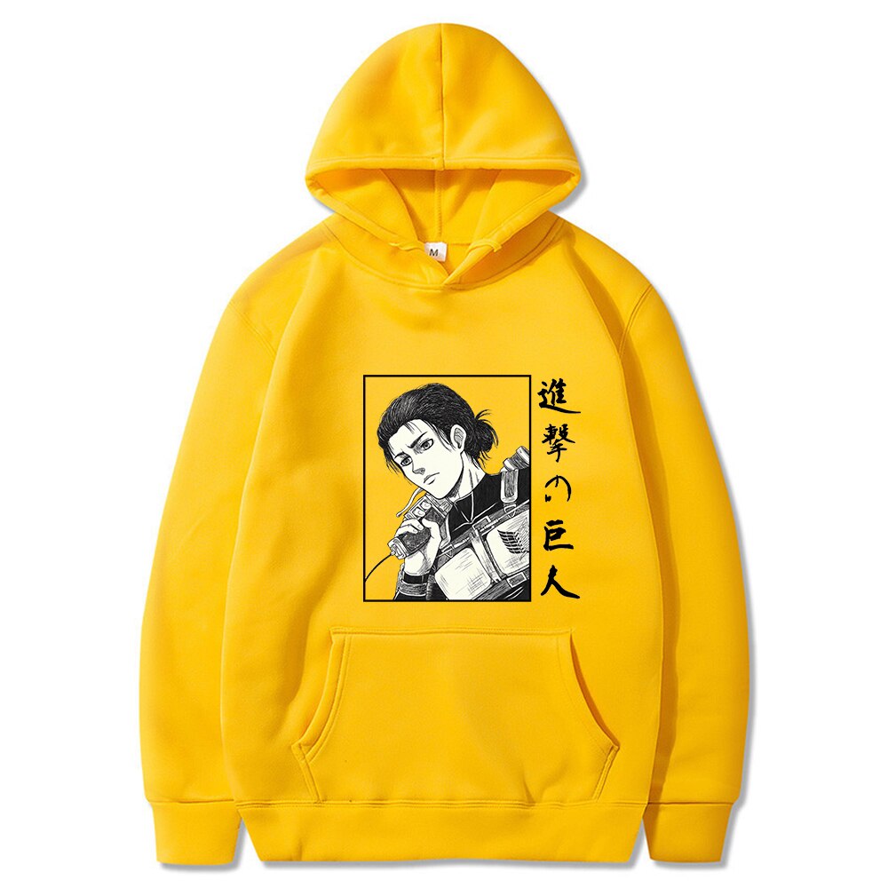 Anime Attack On Titan Eren Yeager Print Hoodies